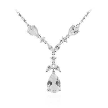 Collana in argento con Topazio Bianco