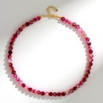 Collana in argento con Quarzo Rosso