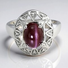 Anello in argento con Scapolite Occhio di Gatto