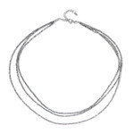 Collana in argento con Ematite Argentata (Riya)