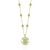 Zilveren halsketting met een chrysopraas (KM by Juwelo)