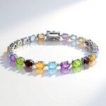 Bracciale in argento con Topazio Blu Cielo