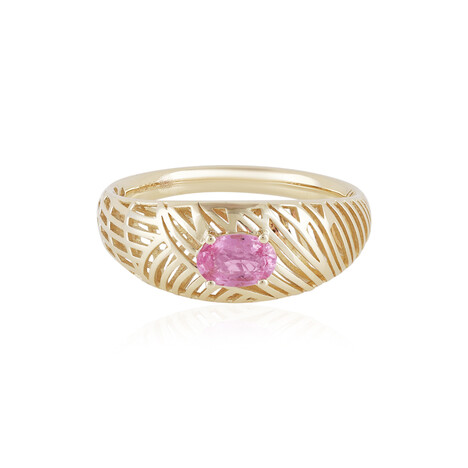Pinkfarbener Saphir-Goldring (Ornaments by de Melo)