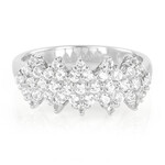 Weißer Topas-Silberring