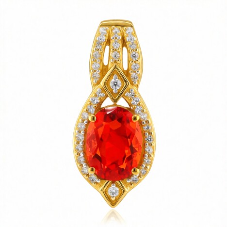 AAA-Mexikanischer Feueropal-Goldanhänger