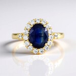 Anello in argento con Cianite del Nepal
