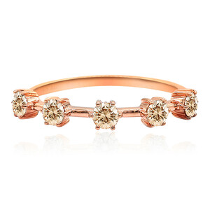 Gouden ring met SI1 Argyle Rose De France Diamanten (Annette)
