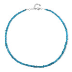 Collar en plata con Apatita azul neón