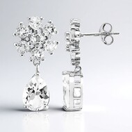 Orecchini in argento con Topazio Bianco