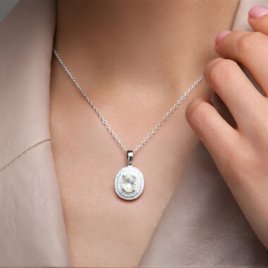 Ciondolo in argento con Ortoclasio