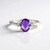 Anello in argento con Ametista Zambiana