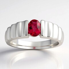 Anello in argento con Rubellite Brasiliana AAA