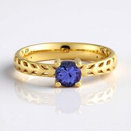 Anillo en plata con Tanzanita (Ornaments by de Melo)