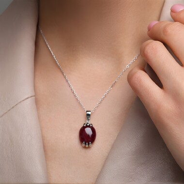 Ciondolo in argento con Thulite