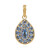 Ciondolo in oro con Acquamarina Santa Maria AAA