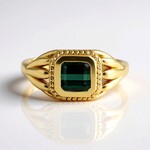 Anello in argento con Tormalina Verde di Benedito (Adela Silber)