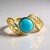 Bague en or et Turquoise Sleeping Beauty (Ornaments by de Melo)