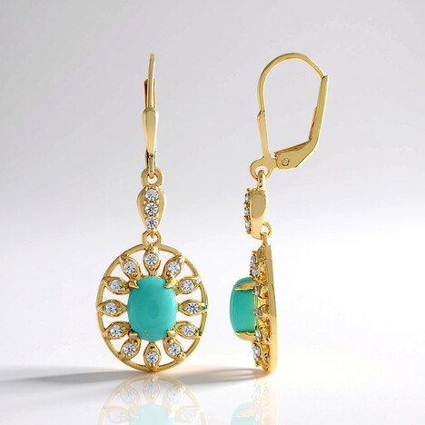 Orecchini in argento con Turchese