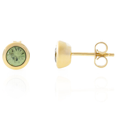 Boucles d'oreilles en or et Grenat démantoïde de Namibie (CUSTODANA)