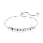 Himmelblauer Topas-Silberarmband