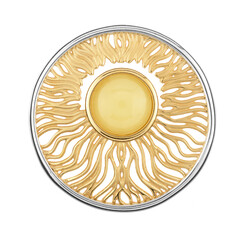 Pendentif en argent et Ambre laiteux de la Baltique