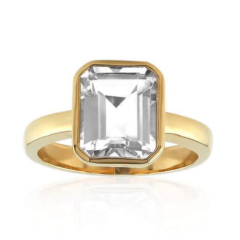 Weißer Topas-Silberring