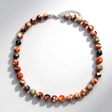 Mongolian Agate Silver Necklace