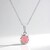 Collana in argento con Quarzo rosa pastello