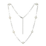 Collar en plata con Perla blanca Freshwater (Adela Silber)