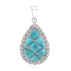 Ciondolo in argento con Turchese Kingman Mohave Blu (Faszination Türkis)