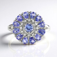 Anello in argento con Tanzanite
