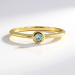 Anello in argento con Acquamarina Santa Maria