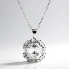 Collana in argento con Topazio Bianco