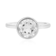 Anello in argento con Topazio Bianco