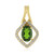 Ciondolo in argento con Diopside Russo