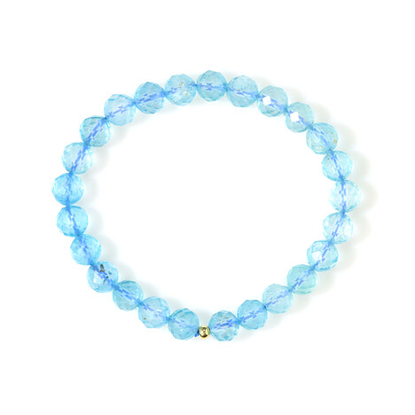 Brazalete con Topacio azul cielo