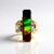 Anello in argento con Ammolite (Gems en Vogue)