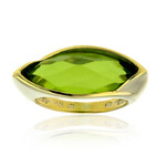 Grüner Bernstein-Silberring (CUSTODANA)