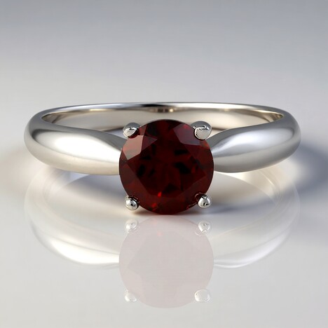 Anello in argento con Granato Mozambico
