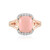 Pinkfarbener Opal-Silberring (Adela Silber)