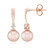 Orecchini in argento con Perla Ming Porpora (TPC)
