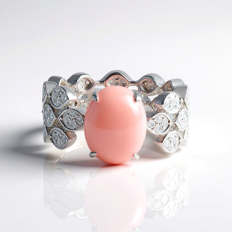 Anello in argento con Opale Rosa (de Melo Essence)