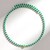 Collier ras du cou en acier et Emeraude du Brésil (Riya)