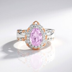 Anello in argento con Kunzite Brasiliana