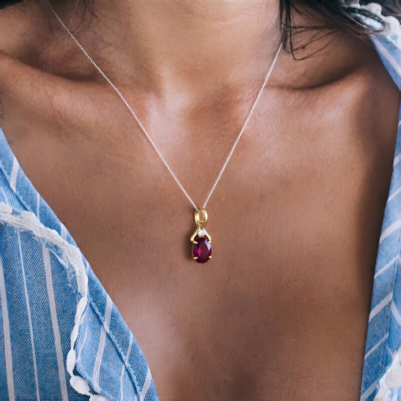 Ciondolo in oro con Rubellite Brasiliana AAA