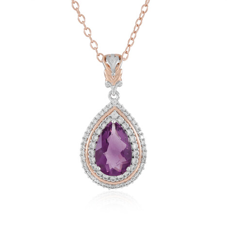 Collar en plata con Fluorita rosa (Gems en Vogue)