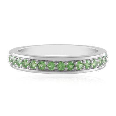 Anello in argento con Tsavorite della Tanzania