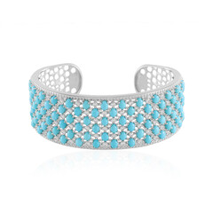 Brazalete en plata con Turquesa bella durmiente