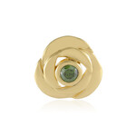 Zilveren hanger met een I2 Groene Diamant