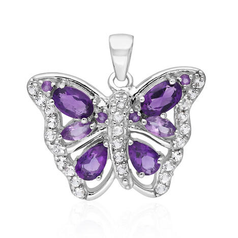 Sambia-Amethyst-Silberanhänger
